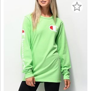 Champion Heritage Green Long Sleeve T-Shirt